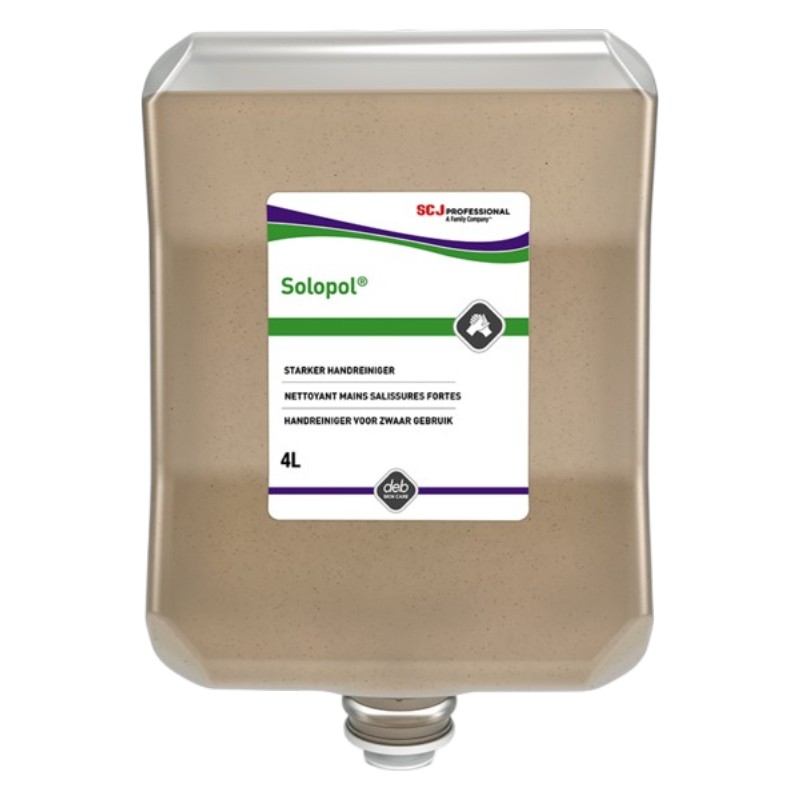 Solopol® Handreiniger - Leicht parfümiert - Für hartnäckigen Schmutz - 4er-Packung mit 4-Liter-Kartuschen